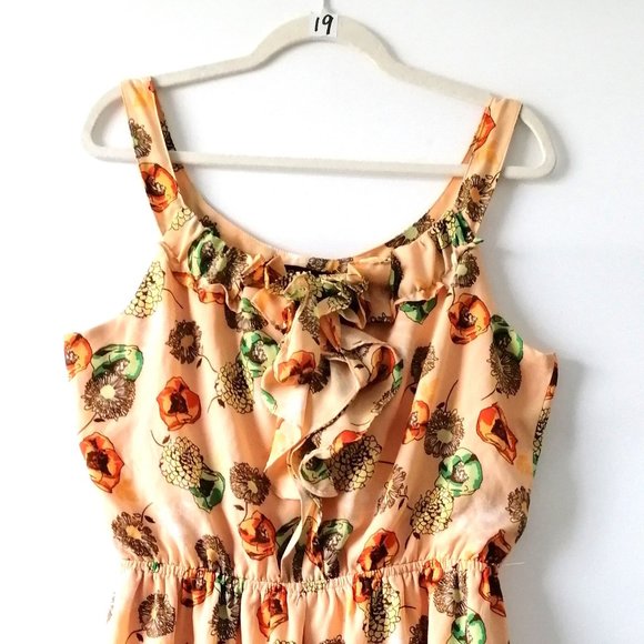 Paperdoll Womens Multicolor Floral Sleeveless Flounce Ruffle Mini Dress Size XL - Picture 2 of 6